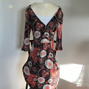 Vintage wrap casual dress